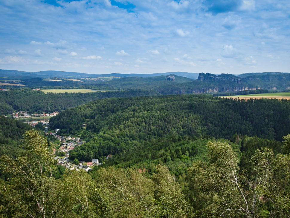 Aussicht vom Kohlbornstein auf Krippen