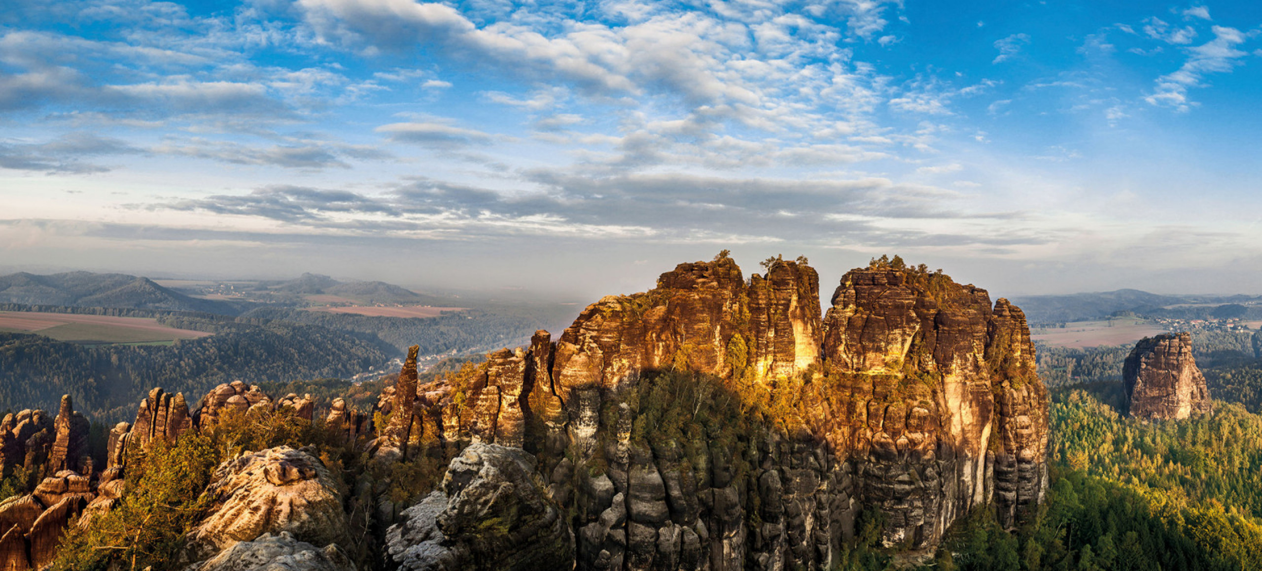 Ausblick auf die Schrammsteine