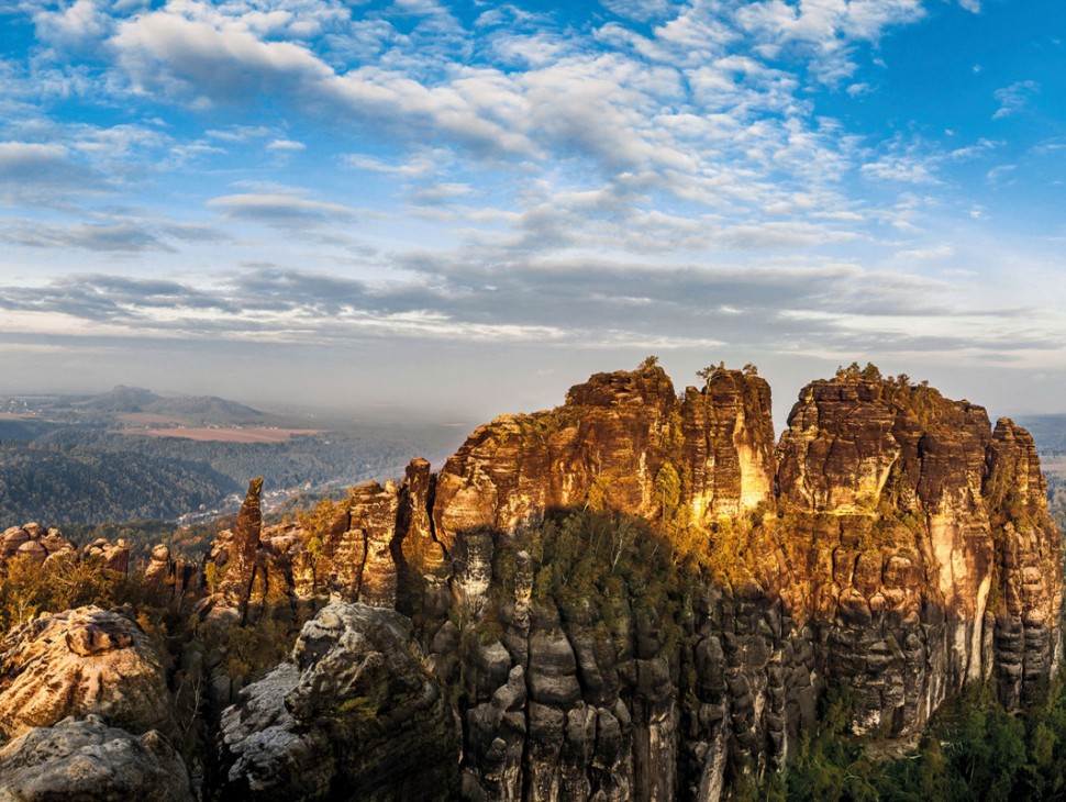 Ausblick auf die Schrammsteine