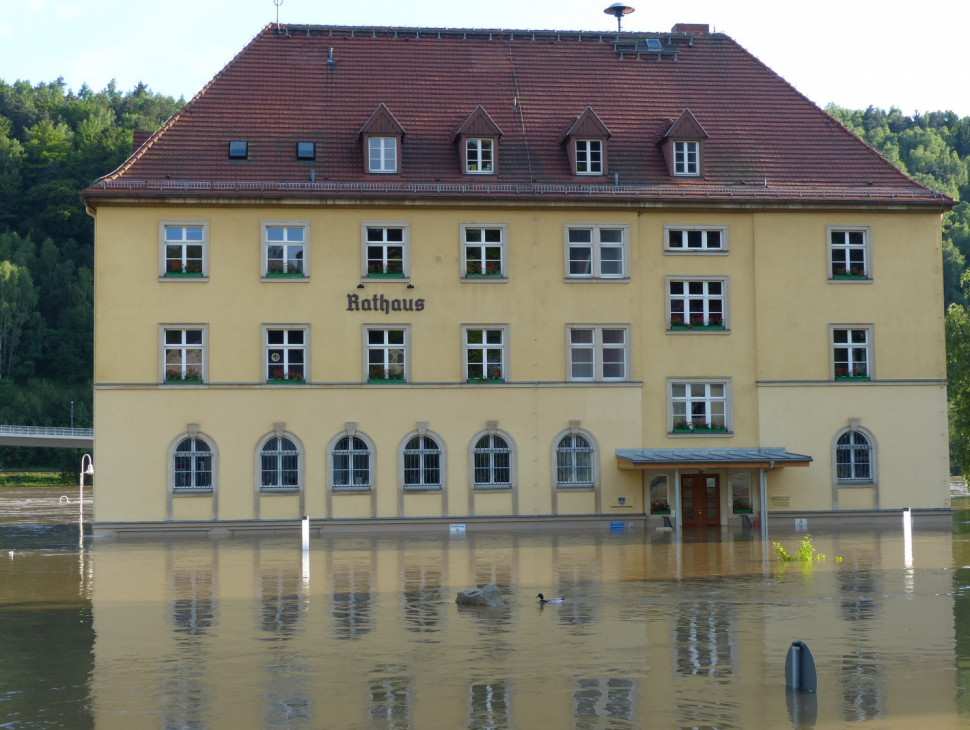Rathaus Bad Schandau zum Hochwasser 2013
